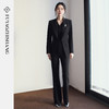 FUYAO扶摇直上 轻奢黑色西装套装女2026春季通勤西服微喇裤三件套 商品缩略图1