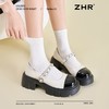 ZHR则则高跟玛丽珍鞋女2026新款春黑白银色法式乐福鞋厚底小皮鞋 商品缩略图6