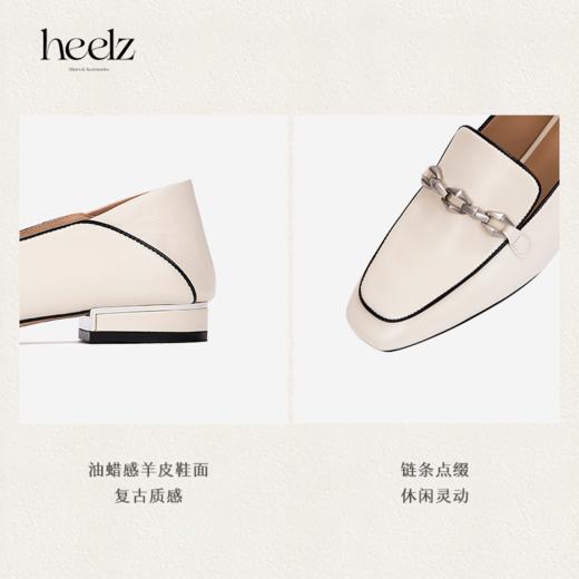heelz设计师鞋履 | 两穿羊皮几何拼接乐福鞋 2公分 商品图3