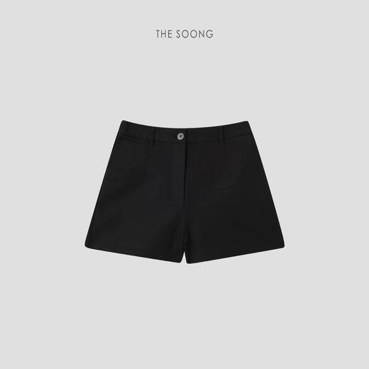 THESOONG|"藏胯显瘦"定制高密棉混纺双层压边舒适直筒短裤HWKZ8758 商品图0