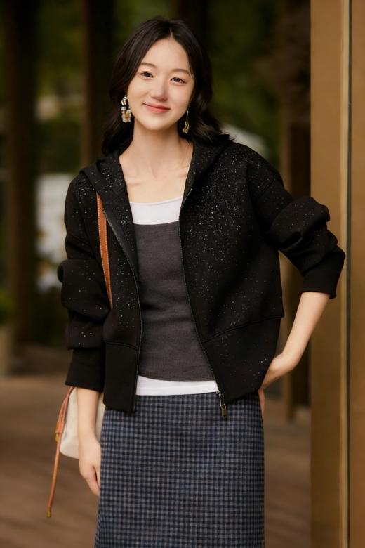 LONGNFAIR·银河细闪连帽卫衣裤系列 | 细闪光毛呢面料，自带闪耀星河的运动风单品【3-7天发货，周末顺延】 商品图3