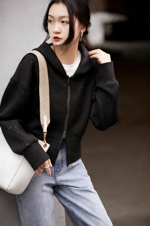 LONGNFAIR·银河细闪连帽卫衣裤系列 | 细闪光毛呢面料，自带闪耀星河的运动风单品【3-7天发货，周末顺延】 商品图1