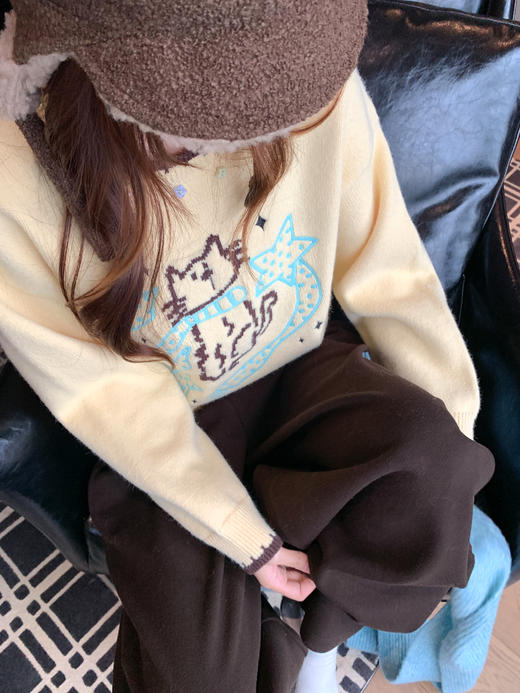 <曾小咸推荐>3.1现货秒杀！微信超特价！韩系奶fufu黄色圆领毛衣 日常219.99 立减130 秒杀89.99！加绒休闲裤89.99秒！ 商品图10