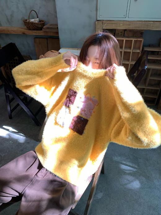 <曾小咸推荐>2.28现货秒杀！微信超特价！韩系黄色仿水貂毛毛衣 日常219.99 立减120 秒杀99.99！ 商品图12