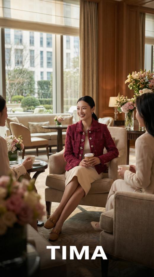 翻领虚边秀场款小香外套 商品图0