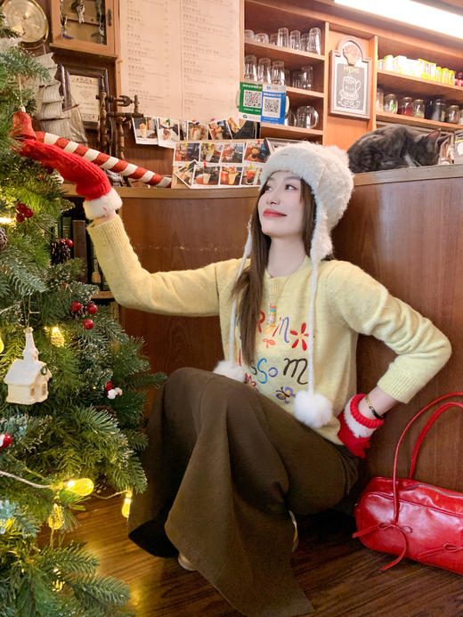 <曾小咸推荐>3.1现货秒杀！微信超特价！韩系字母印花宽松毛衣 日常199.99 立减110 秒杀89.99！ 商品图9