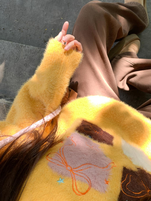 <曾小咸推荐>2.28现货秒杀！微信超特价！韩系黄色仿水貂毛毛衣 日常219.99 立减120 秒杀99.99！ 商品图6