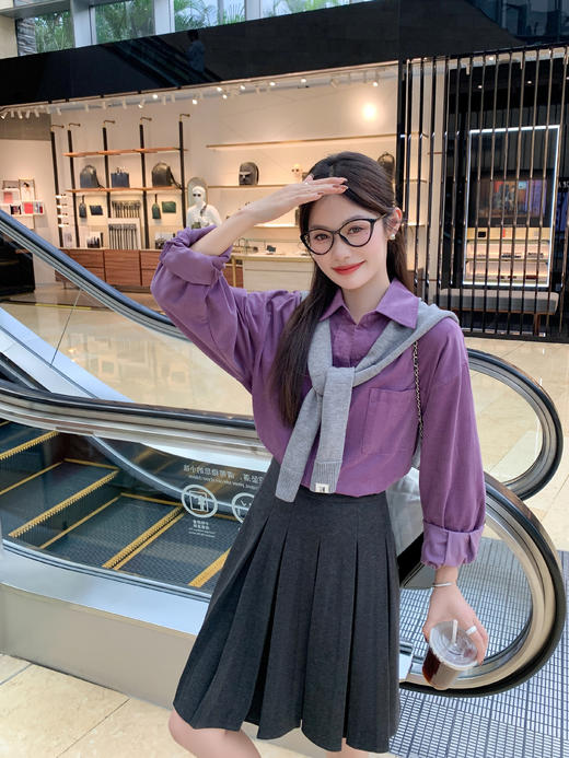 <曾小咸推荐>2.28现货秒杀 ！微信超特价！宽松翻领长袖衬衫 日常169.99 立减90 秒杀79.99！ 商品图13