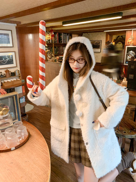 <曾小咸推荐>3.1现货秒杀！微信超特价！韩系保暖连帽毛毛外套 日常389.99 立减220 秒杀169.99！ 商品图7