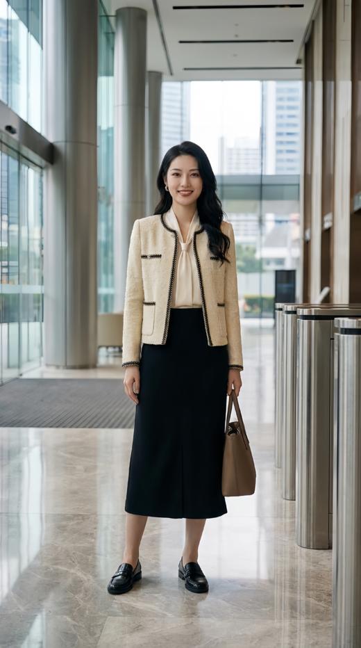 撞色花边名媛小香外套 商品图1