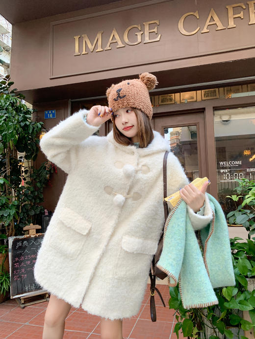 <曾小咸推荐>3.1现货秒杀！微信超特价！韩系保暖连帽毛毛外套 日常389.99 立减220 秒杀169.99！ 商品图6