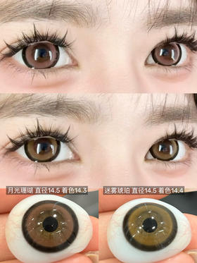 【大直径日抛】Sheepcon-月光珊瑚/月光琥珀-总直径14.5mm【日抛 0-1000度 不含525/575】