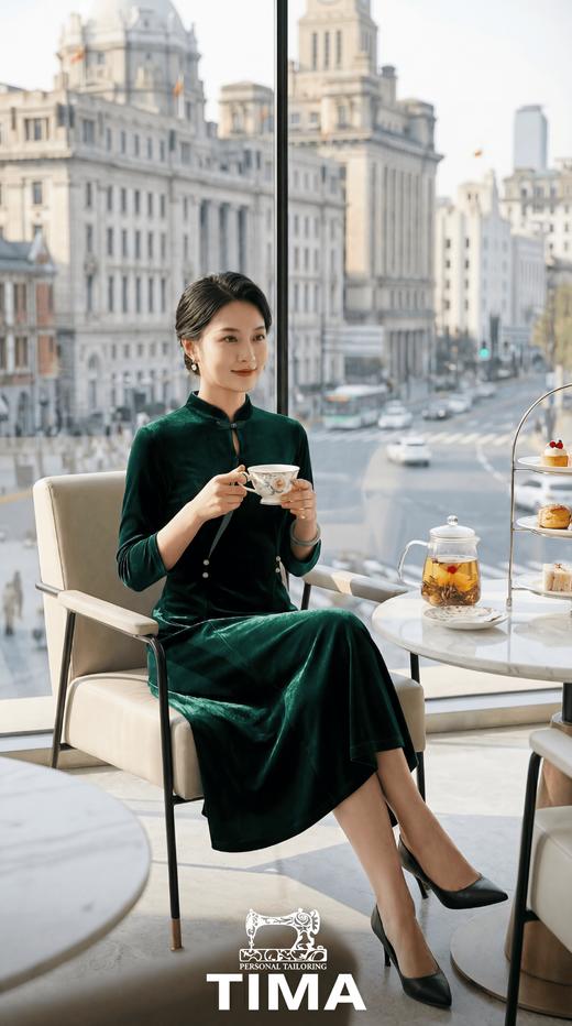 改良轻国风立领优雅花扣旗袍 商品图0