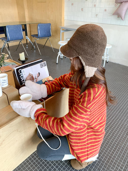 <曾小咸推荐>2.28现货秒杀！微信超特价！宽松慵懒风复古条纹针织长袖T 日常169.99 立减90 秒杀79.99！ 商品图10