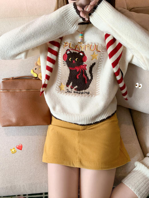 <曾小咸推荐>3.1现货秒杀！微信超特价！杏色圆领毛衣长袖上衣 日常189.99 立减100 秒杀89.99！ 商品图8