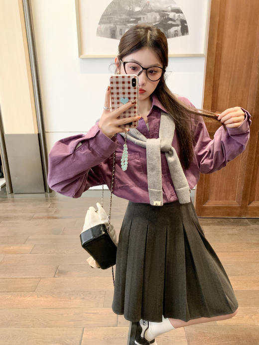 <曾小咸推荐>2.28现货秒杀 ！微信超特价！宽松翻领长袖衬衫 日常169.99 立减90 秒杀79.99！ 商品图8