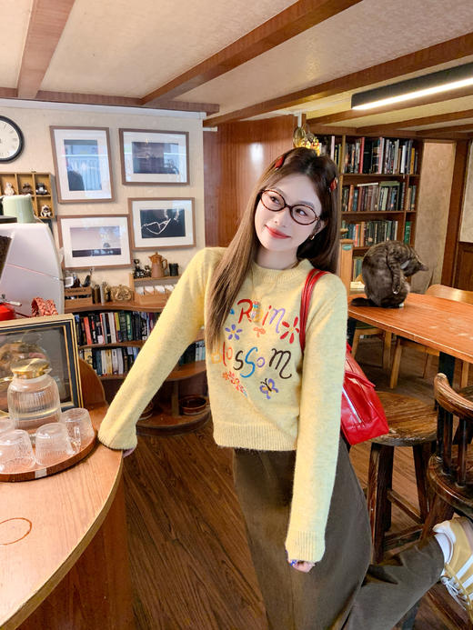 <曾小咸推荐>3.1现货秒杀！微信超特价！韩系字母印花宽松毛衣 日常199.99 立减110 秒杀89.99！ 商品图12