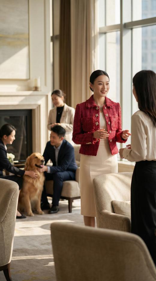 翻领虚边秀场款小香外套 商品图2