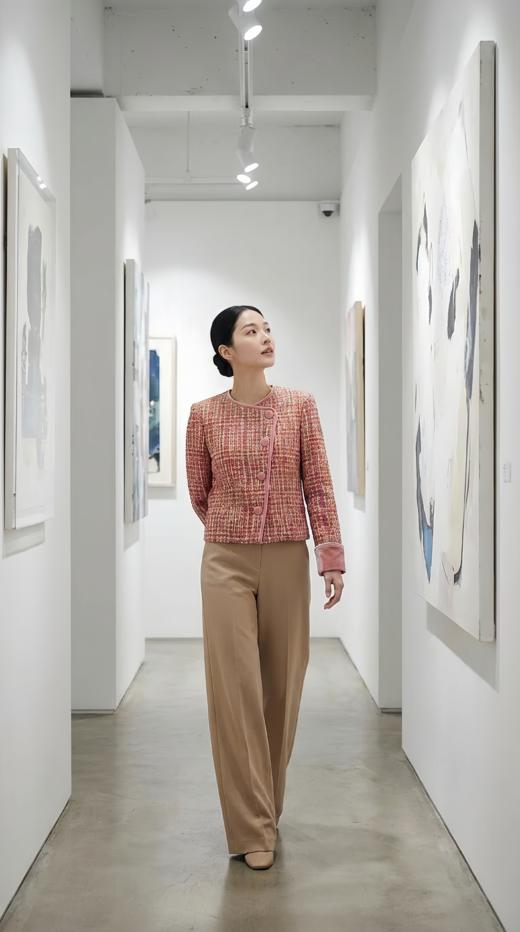 新中式拼色圆领卷边国风外套 商品图5