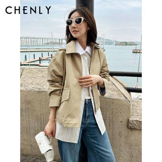 尘衣｜26SS撞色连帽短款夹克外套 商品图0