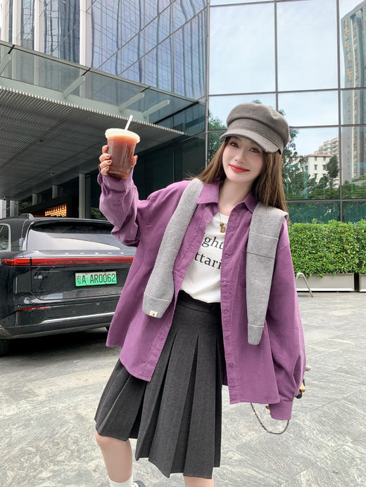 <曾小咸推荐>2.28现货秒杀 ！微信超特价！宽松翻领长袖衬衫 日常169.99 立减90 秒杀79.99！ 商品图12