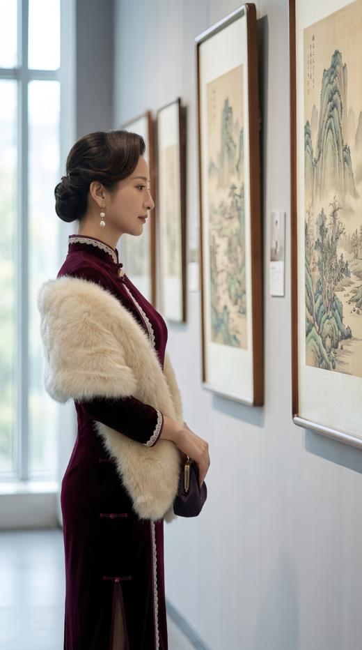 新中式改良双圆襟优雅旗袍 商品图6