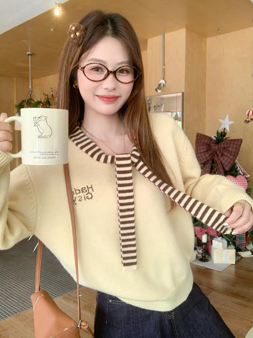 <曾小咸推荐>3.1现货秒杀！微信超特价！韩系学院风假两件毛衣 日常189.99 立减80 秒杀89.99！ 商品图13