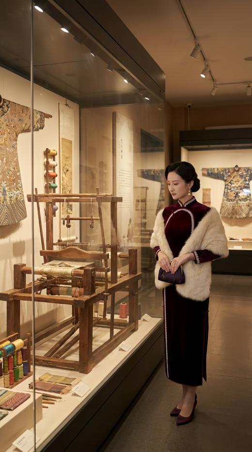 新中式改良双圆襟优雅旗袍 商品图2