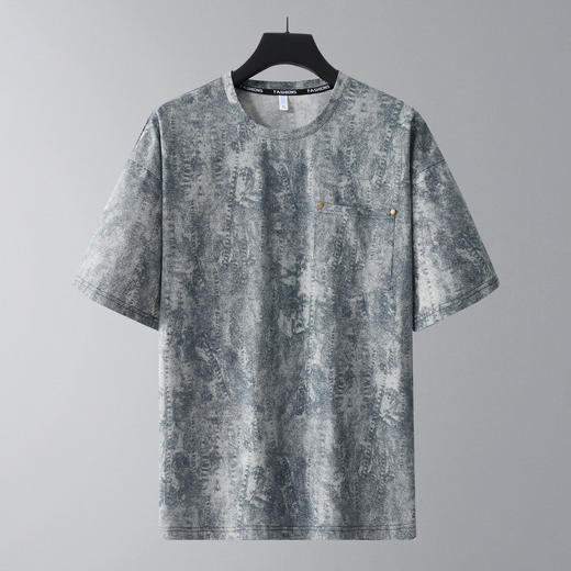 【DSK】大依优型大码男装夏季休闲短袖潮流运动百搭圆领短袖T恤350斤可穿 商品图6