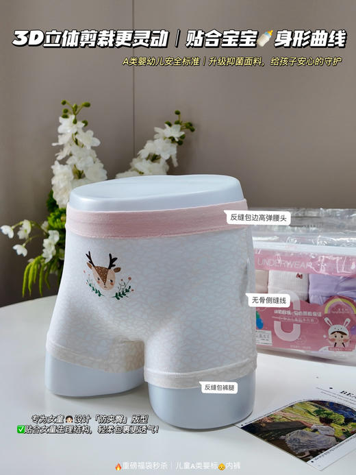 ￼ 📣新年福利👉39.9💰抢6条#【童童树儿童A类盲裤内裤】来啦！ 😘专为宝宝打造「空气感🔰不夹屁屁」神仙裤！ ⚠️尺码M-4XL码，款式花色全随机  商品图4