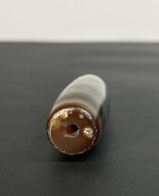 糖褐色底细白线缠丝玛瑙大勒子，顺丰包邮 商品图13