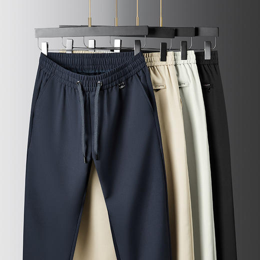 【DWD】大依优型大码男装春季亚麻商务长裤休闲百搭松紧腰长裤 商品图6