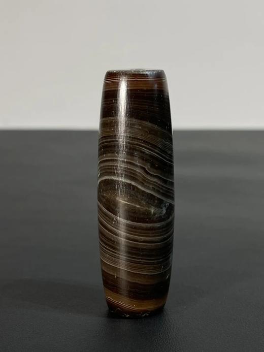 糖褐色底细白线缠丝玛瑙大勒子，顺丰包邮 商品图9