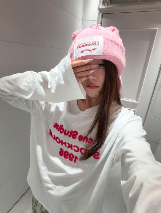 一店k （超级断货王！26ss新春限定 ！）原版定织定染棉麻面料 ！AC女孩👧🏻一件T就能穿出高级感！植绒logo太帅了！面料依旧舒适！版型依旧慵懒！松弛还得1996！短袖/长袖2款入！ 商品图8