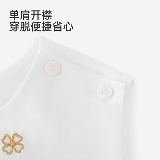 【高定系列】英氏儿童连衣裙女童夏季薄款背心裙白色纱裙公主裙 商品图4