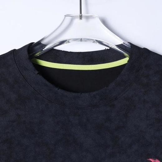 26T78SDSA男装2026新款做旧水洗短袖T恤红焰刺绣设计感宽松圆领上衣 商品图2