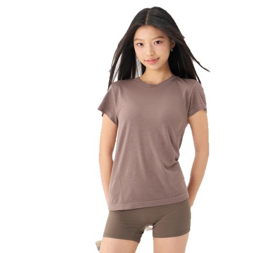 【路路精选】精选美利奴羊毛莱赛尔天丝高弹力修身短款修身速干户外运动T恤女 商品图4