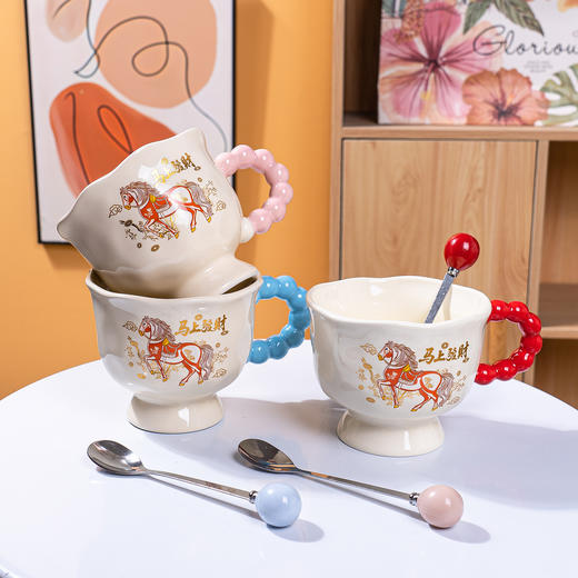 【马上发财陶瓷杯子礼盒】三八妇女节伴手礼小礼品赠品马克杯陶瓷杯子情侣水杯女生生日礼物。rg 商品图3