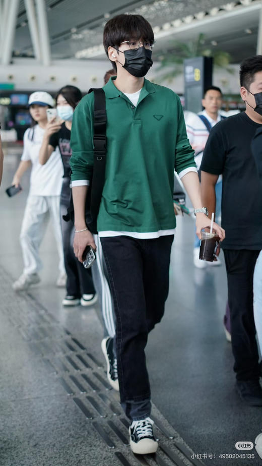 普啦达 26新品三角徽标装饰纯棉假两件长袖Polo衫T恤 商品图8