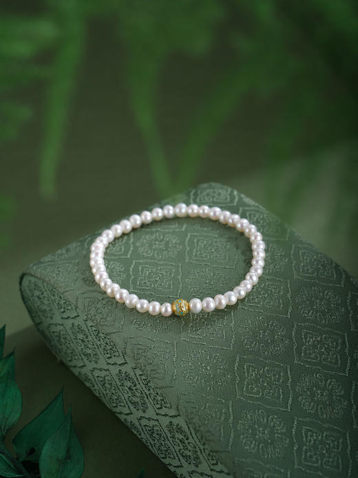 子佩集【明珠如愿】珍珠惜王妃手链【AYSL09】珐琅彩镀金2602 商品图5