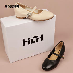 和诚行2026春季新款法式玛丽珍软底皮鞋女式中跟单鞋2020034