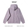 SDSA秋冬新款痞帅男装撞色满印割破笑脸抽绳连帽卫衣百搭时尚上衣 商品缩略图4