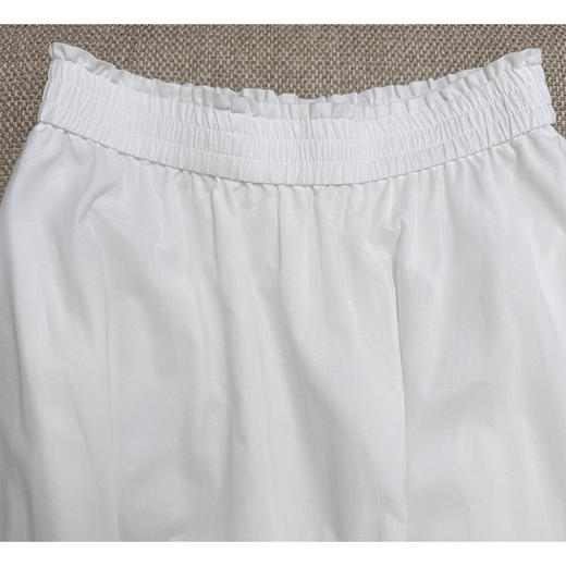 【贝拉推荐】灵魂契合 100%全棉白色A字半裙 蕾丝刺绣法式混搭 波西米亚风格度假日常都合适 橡筋腰头不挑身材 商品图7