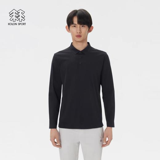 点此购买 可隆春秋季男士商务休闲长袖POLO衫 bk 340952 商品图3