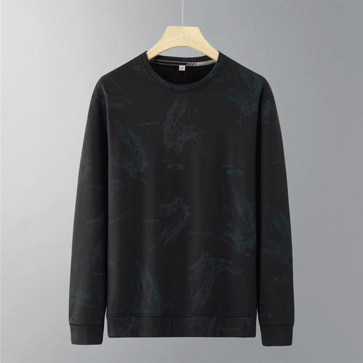 【DSK】大依优型大码男装春季印花卫衣百搭潮流休闲长袖T恤打底衫 商品图2