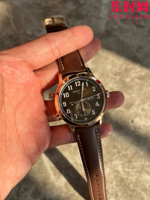 V2升级版 GR百达翡丽复杂功能时计5524系列 两地时区Calatrava飞行家旅行时间男士腕表 表径42mm 商品图0