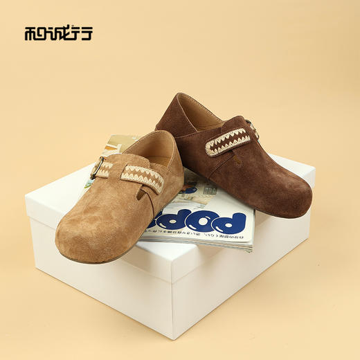 和诚行2026春季新款复古纯色户外休闲百搭勃肯鞋2150003 商品图3