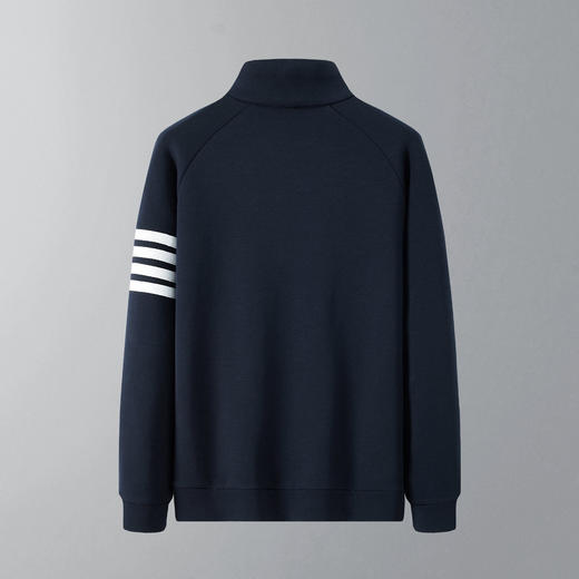 【DSK】大依优型大码男装春季商务卫衣百搭休闲立领半拉链棉质长袖T恤 商品图3