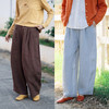 特绽放143朵/踏青裤·汉麻面料前腰捏褶休闲裤女宽松显瘦阔腿长裤 商品缩略图0