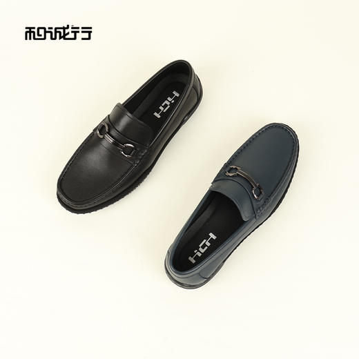 和诚行2026春季新款真皮商务休闲皮鞋平底圆头男式商务鞋0551276 商品图3